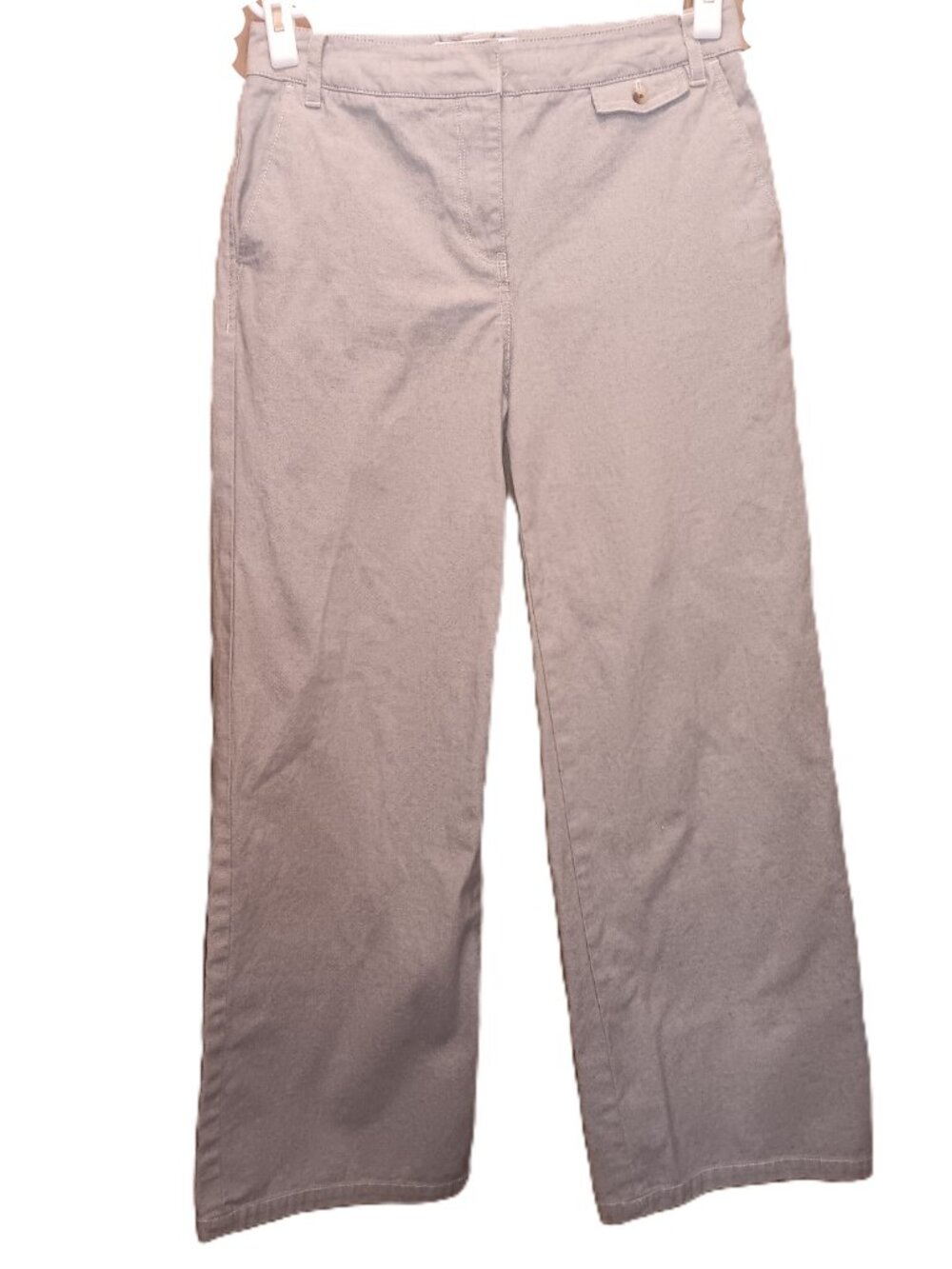 Liz Claiborne 'Hepburn' women's green / gray denim wide leg trousers jeans sz 8
